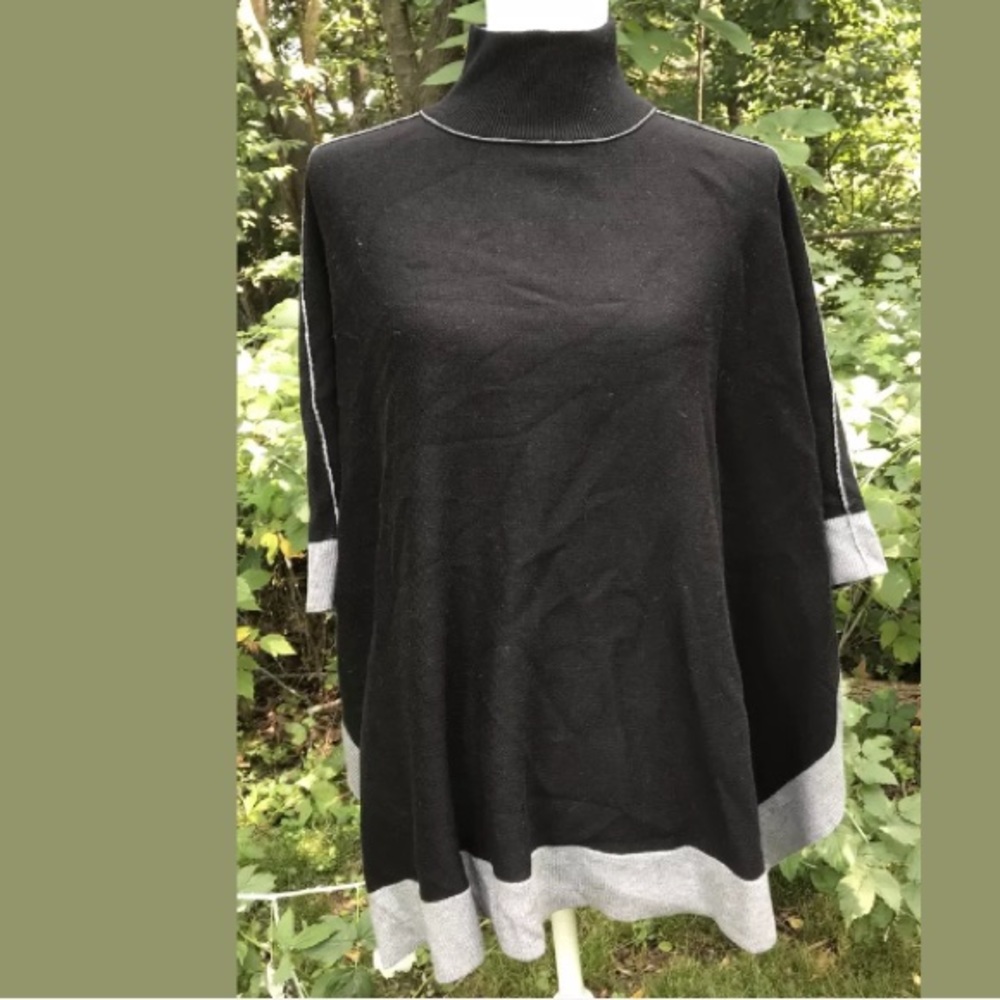 Splendid Women's Poncho Pullover Tunic Top Turtle